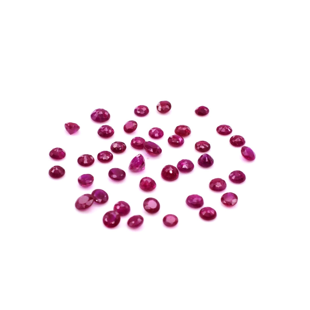 Natural Burma Untreated Calibrated Ruby Rounds | 3mm