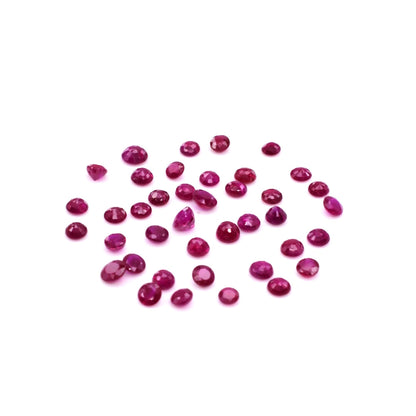 Natural Burma Untreated Calibrated Ruby Rounds | 3mm