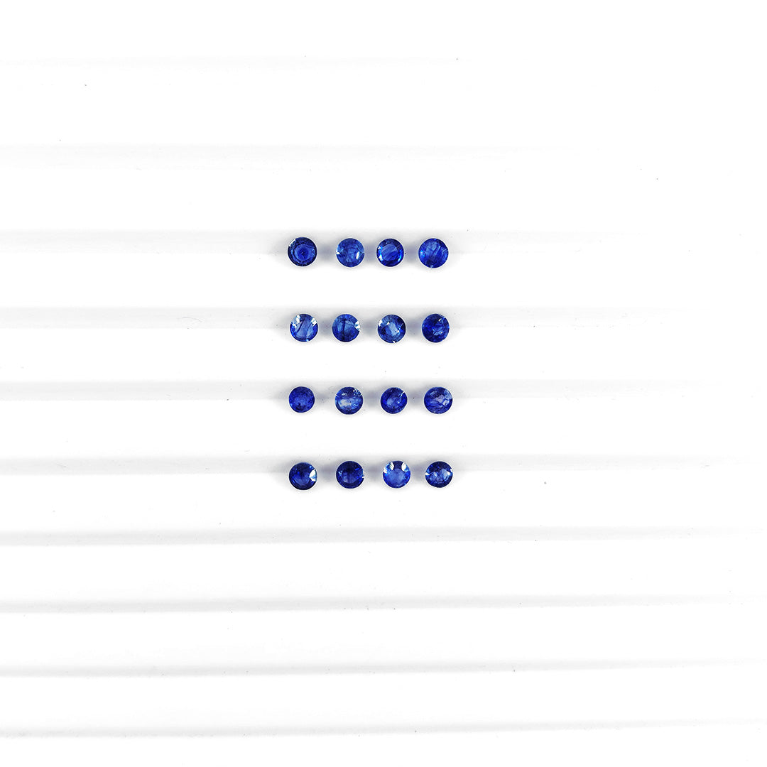 Natural Bangkok Blue Sapphire Calibrated Rounds | 3mm & 4mm
