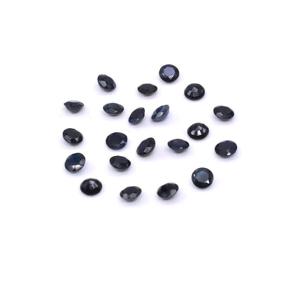 Natural Untreated Blue Sapphire Calibrated Rounds | 5mm & 6mm