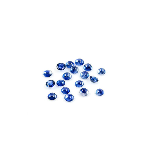 Natural Untreated Blue Sapphire Calibrated Rounds | 3mm & 3.5mm