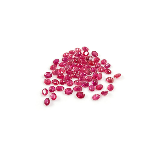 Natural Bangkok Ruby Calibrated Ovals | 2x3mm & 3x4mm