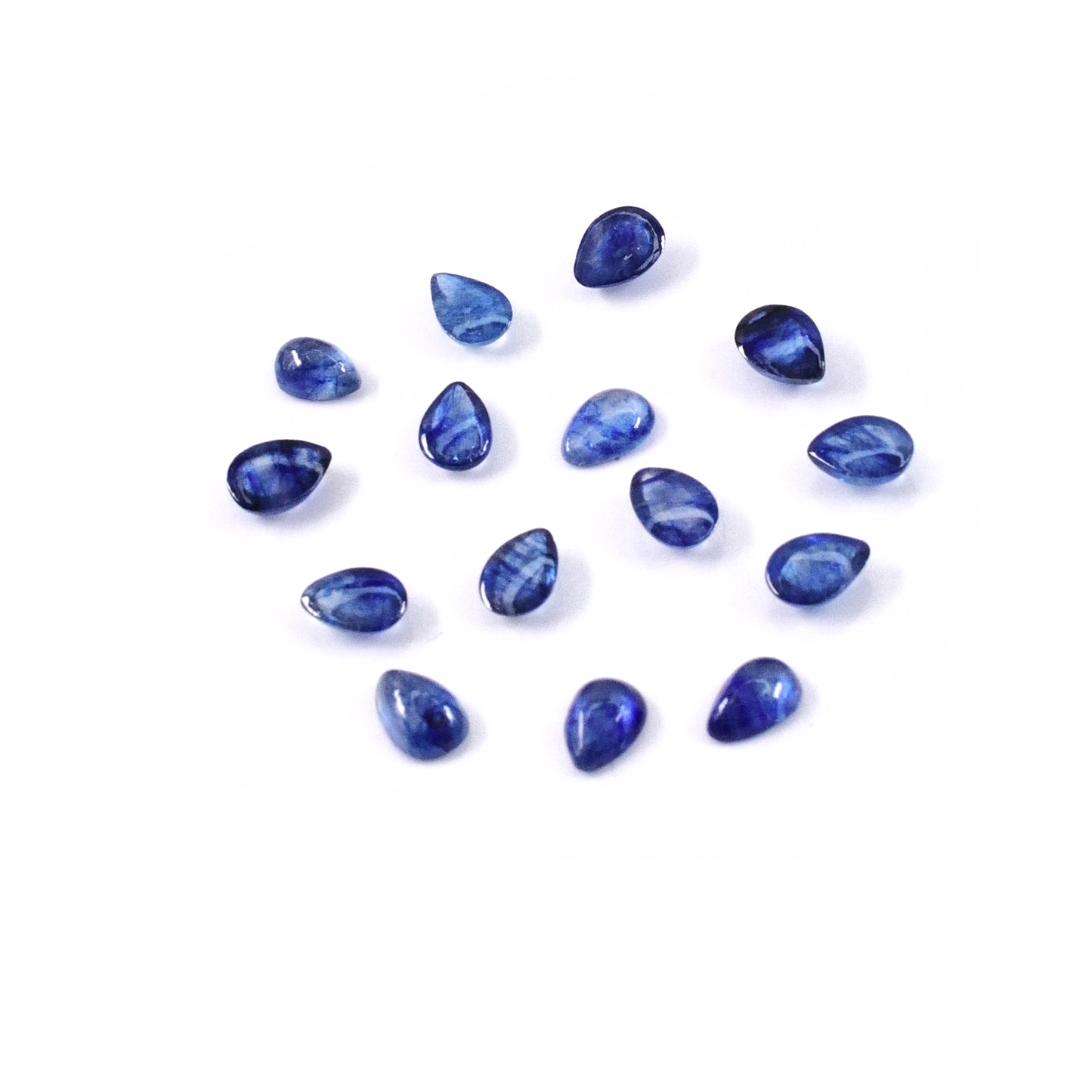 Natural Bangkok Blue Sapphire Calibrated Cabochon Pears | 3x5mm & 4x6mm
