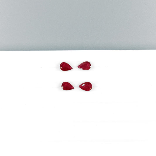Natural Mozambique Untreated Ruby Calibrated Pears | 6x4mm