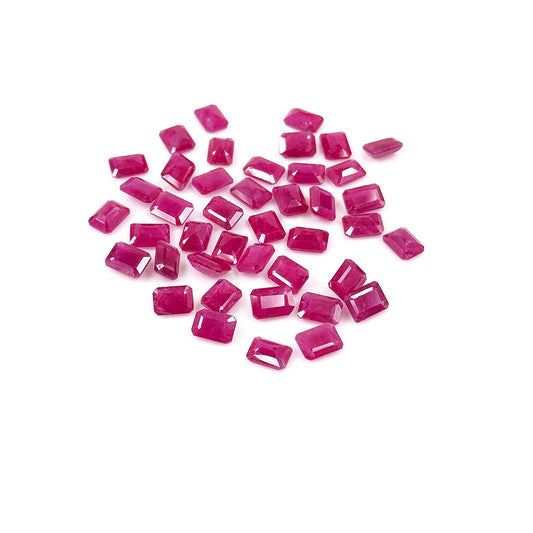 Natural African Untreated Ruby Calibrated Octagon | 7x5mm & 6x8mm