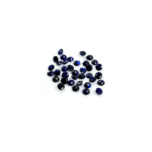 Natural  Bangkok Blue Sapphire Calibrated Rounds | 5mm & 6mm