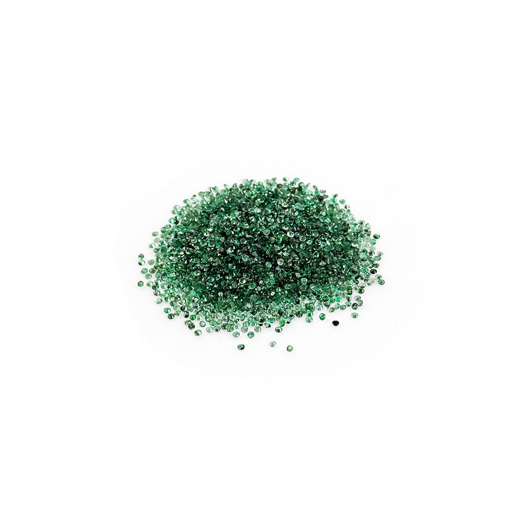 Natural Zambian Emerald Calibrated Rounds | 1mm & 1.25mm