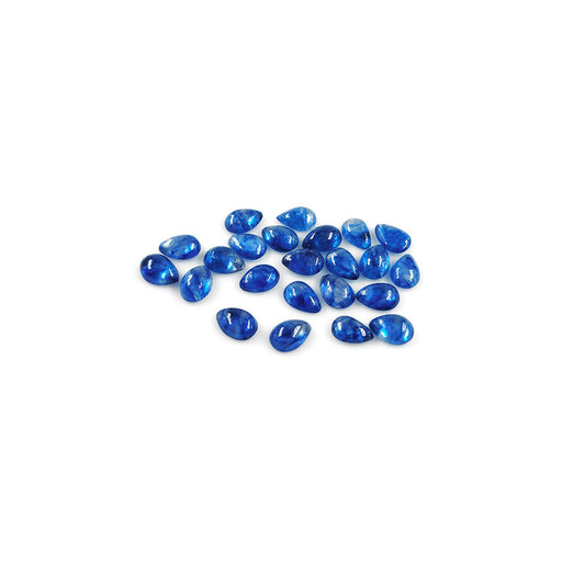 Natural  Bangkok Blue Sapphire Calibrated Cabochon Pears | 7x5mm & 6x8mm