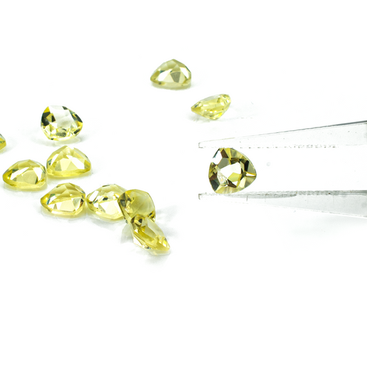 Natural Lemon Quartz Calibrated Trillions | 7mm & 8mm