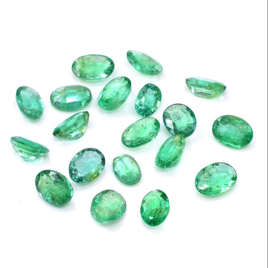 Natural Zambian Emerald Calibrated Ovals | 3x5mm & 4x6mm
