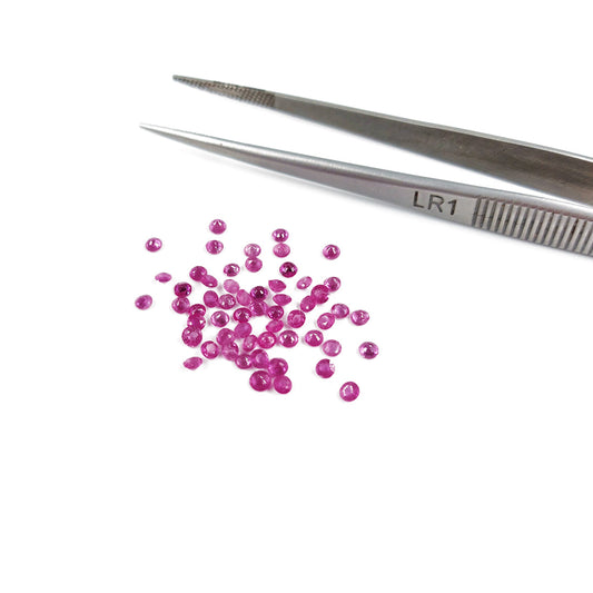 Natural Mozambique Untreated Ruby Calibrated Rounds | 2mm & 3mm