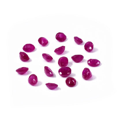 Natural African Untreated Ruby Calibrated Ovals | 3x4mm & 4x5mm