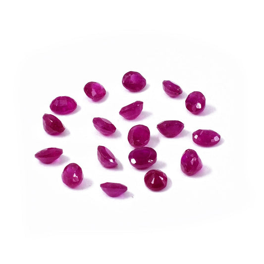 Natural African Untreated Ruby Calibrated Ovals | 5x6mm & 6x7mm