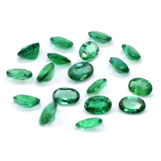 Natural Zambian Emerald Calibrated Ovals | 3x5mm & 4x6mm