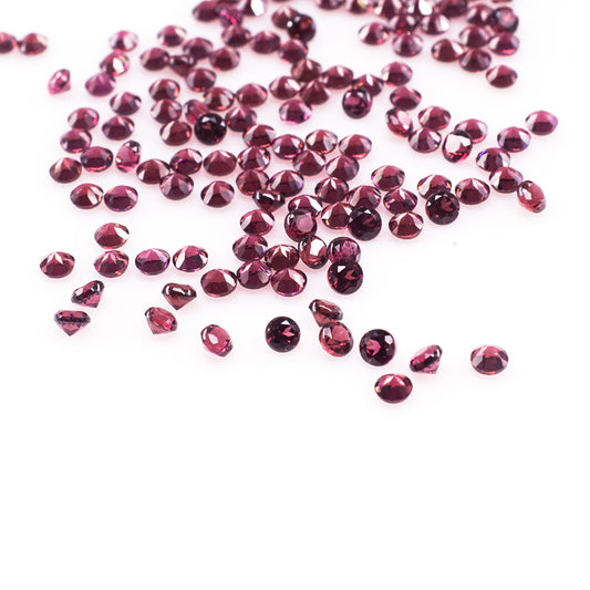 Natural Garnet Calibrated Rounds | 1.5mm & 2mm