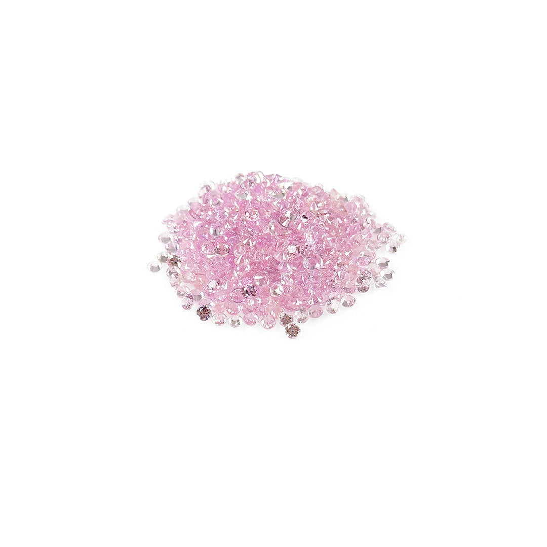 Natural Untreated Pink Sapphire Calibrated Diamond Cut Rounds, 2mm