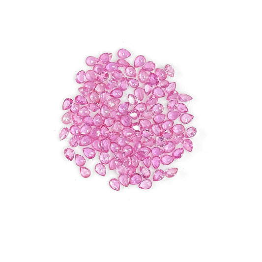 Natural Mozambique pink Sapphire Calibrated  Pears | 2x3mm & 3x4mm