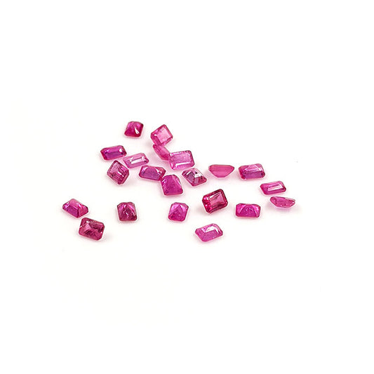 Natural Bangkok Ruby Calibrated Octagons 3x4mm