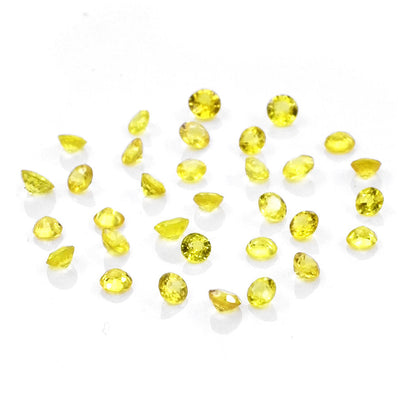 Natural Untreated Yellow Sapphire Calibrated Rounds | 2mm & 2.5mm