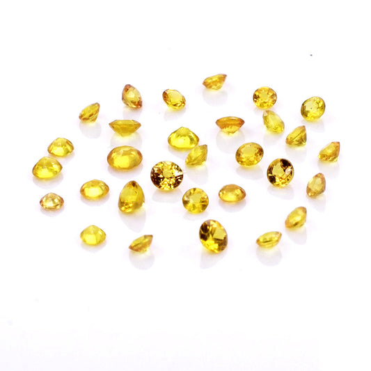 Natural Untreated Yellow Sapphire Calibrated Rounds | 3mm & 3.5mm