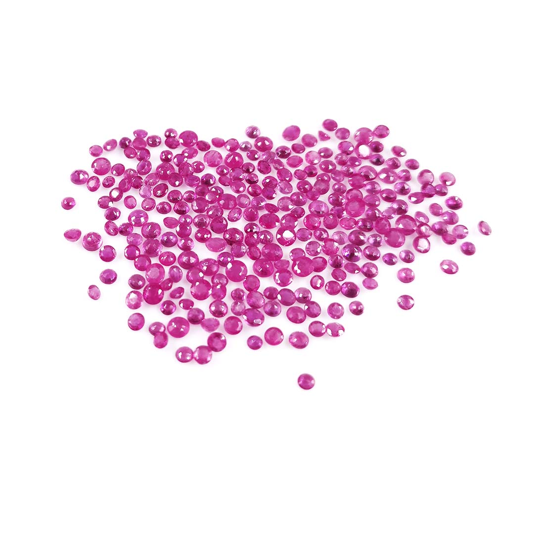 Natural Burma Untreated Ruby Calibrated Rounds | 2mm & 3mm