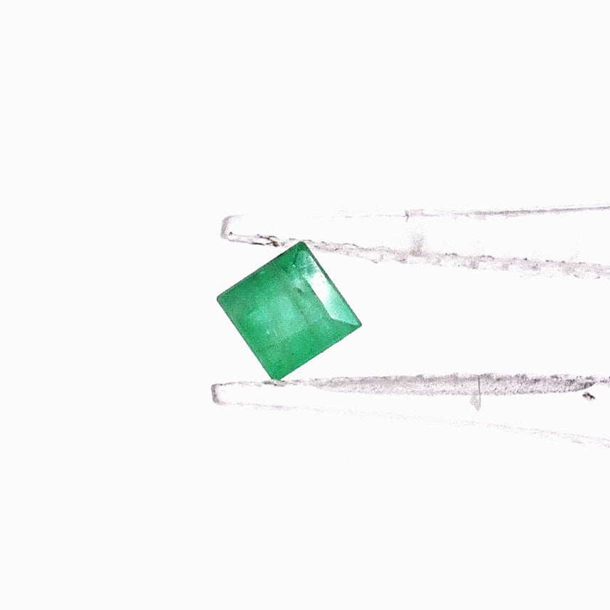 Natural Zambian Emerald Calibrated Squares | 4mm & 4.5mm