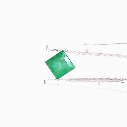 Natural Zambian Emerald Calibrated Squares | 4mm & 4.5mm
