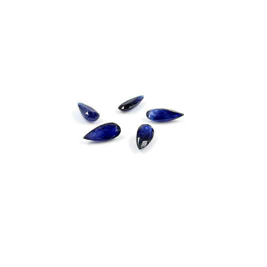Natural  Bangkok Blue Sapphire Calibrated Pears | 6x14mm