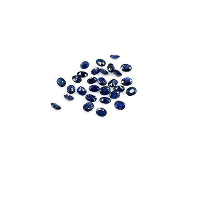 Natural Untreated Blue Sapphire Calibrated Ovals | 3x4mm & 4x5mm
