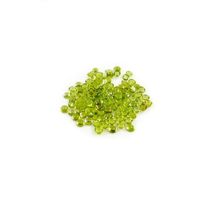 Natural Peridot Calibrated Cabochon Rounds | 3mm & 4mm