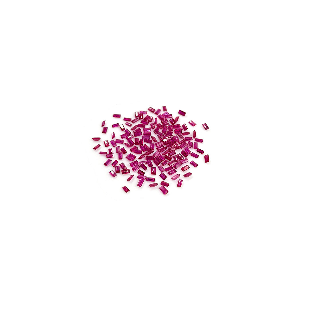 Natural Mozambique Untreated Ruby Calibrated Baguettes | 1.5x3mm & 2x3mm