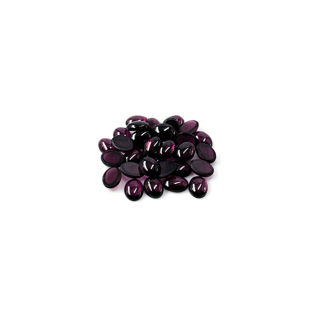 Natural African Rhodolite Calibrated Cabochon Ovals | 5x7mm & 6x8mm