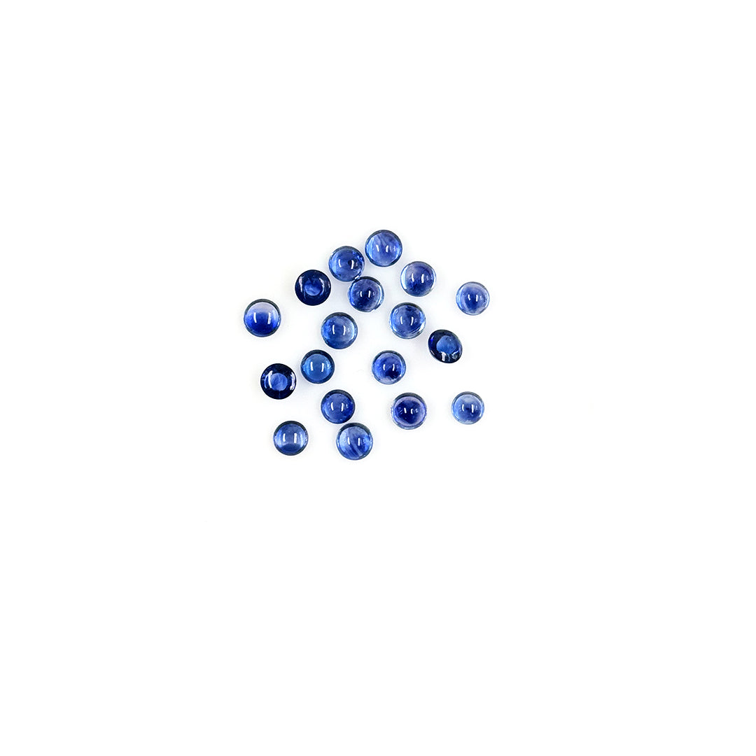 Natural Untreated Blue Sapphire Calibrated Rounds | 3mm & 3.5mm