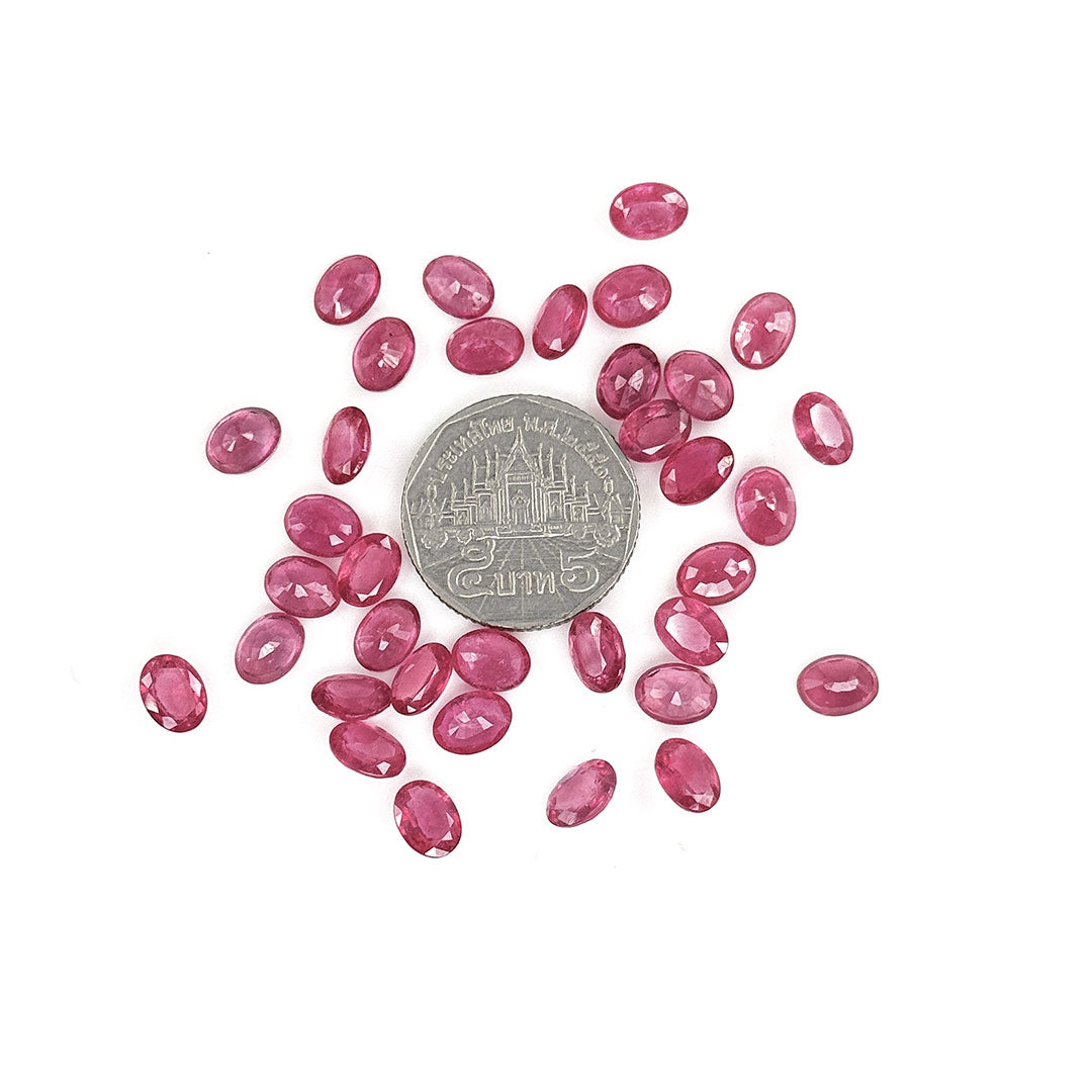 Natural Bangkok Ruby Calibrated Ovals | 3x5mm  & 4x6mm