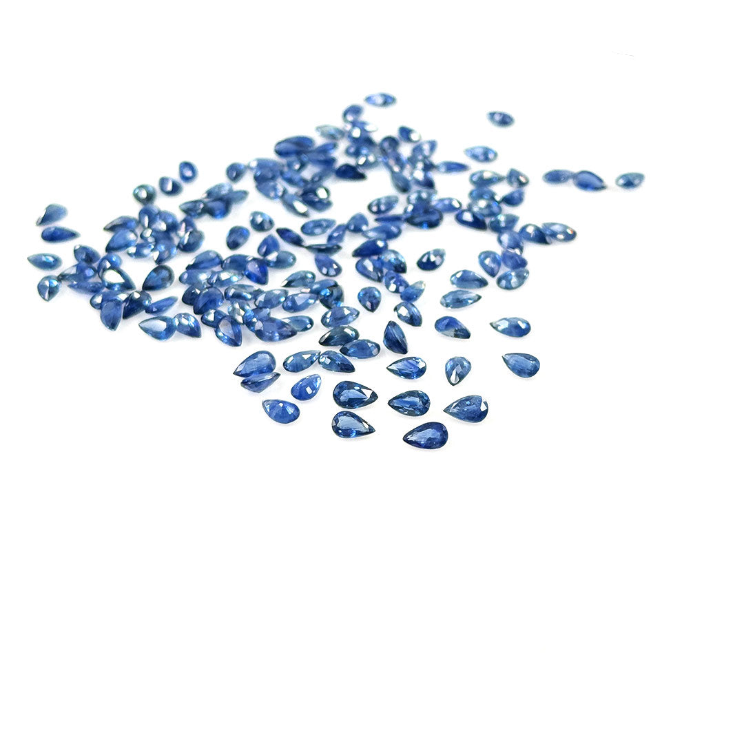 Natural Bangkok Untreated Blue Sapphire Calibrated Pears | 3x5mm & 6x4mm