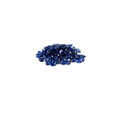 Natural  Bangkok Untreated Blue Sapphire Calibrated Pears | 3x4mm & 4x5mm