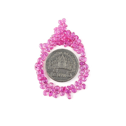 Natural Mozambique pink Sapphire Calibrated  Pears | 2x3mm & 3x4mm