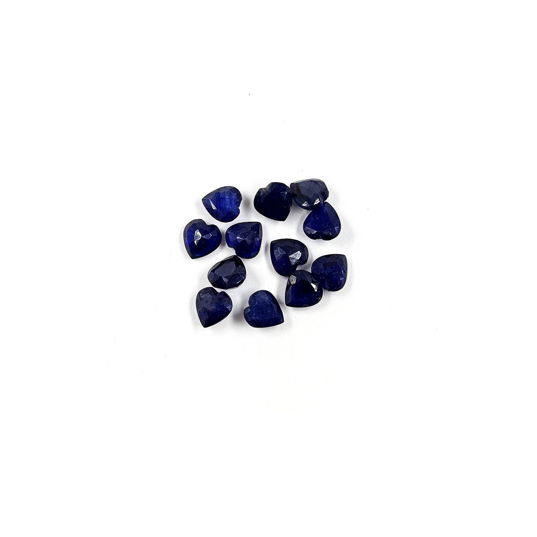 Natural  Bangkok Blue Sapphire Calibrated Hearts| 7mm & 8mm