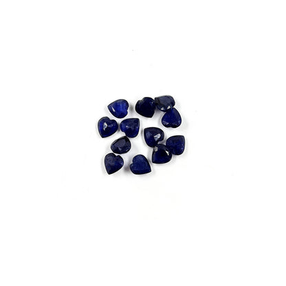 Natural  Bangkok Blue Sapphire Calibrated Hearts| 7mm & 8mm