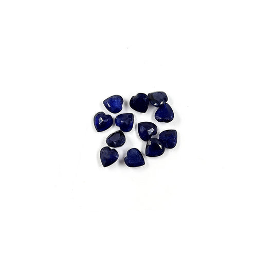 Natural  Bangkok Blue Sapphire Calibrated Hearts| 7mm & 8mm