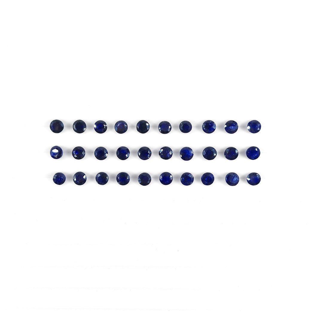 Natural  Bangkok Blue Sapphire Calibrated Rounds | 11mm & 12mm
