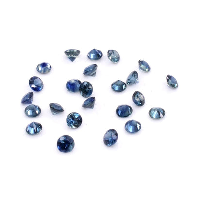 Natural Untreated Blue Sapphire Calibrated Rounds | 2mm & 2.5mm