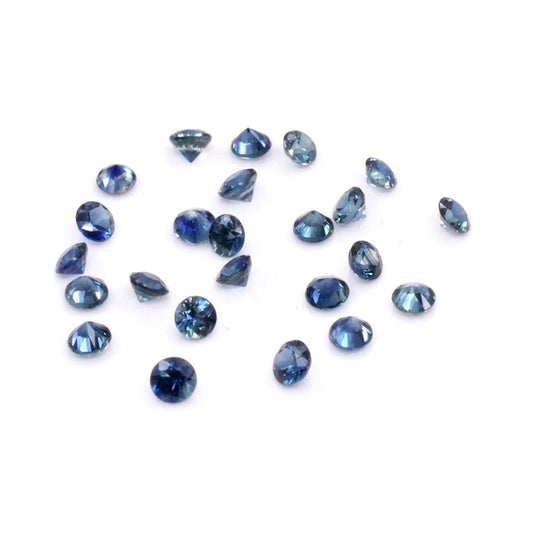Natural Untreated Blue Sapphire Calibrated Rounds | 3mm & 3.5mm