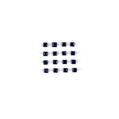 Natural  Bangkok Blue Sapphire Calibrated Squares 3.5mm