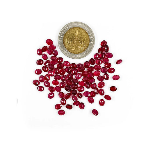 Natural Bangkok Ruby Calibrated Ovals | 5x6mm & 6x7mm
