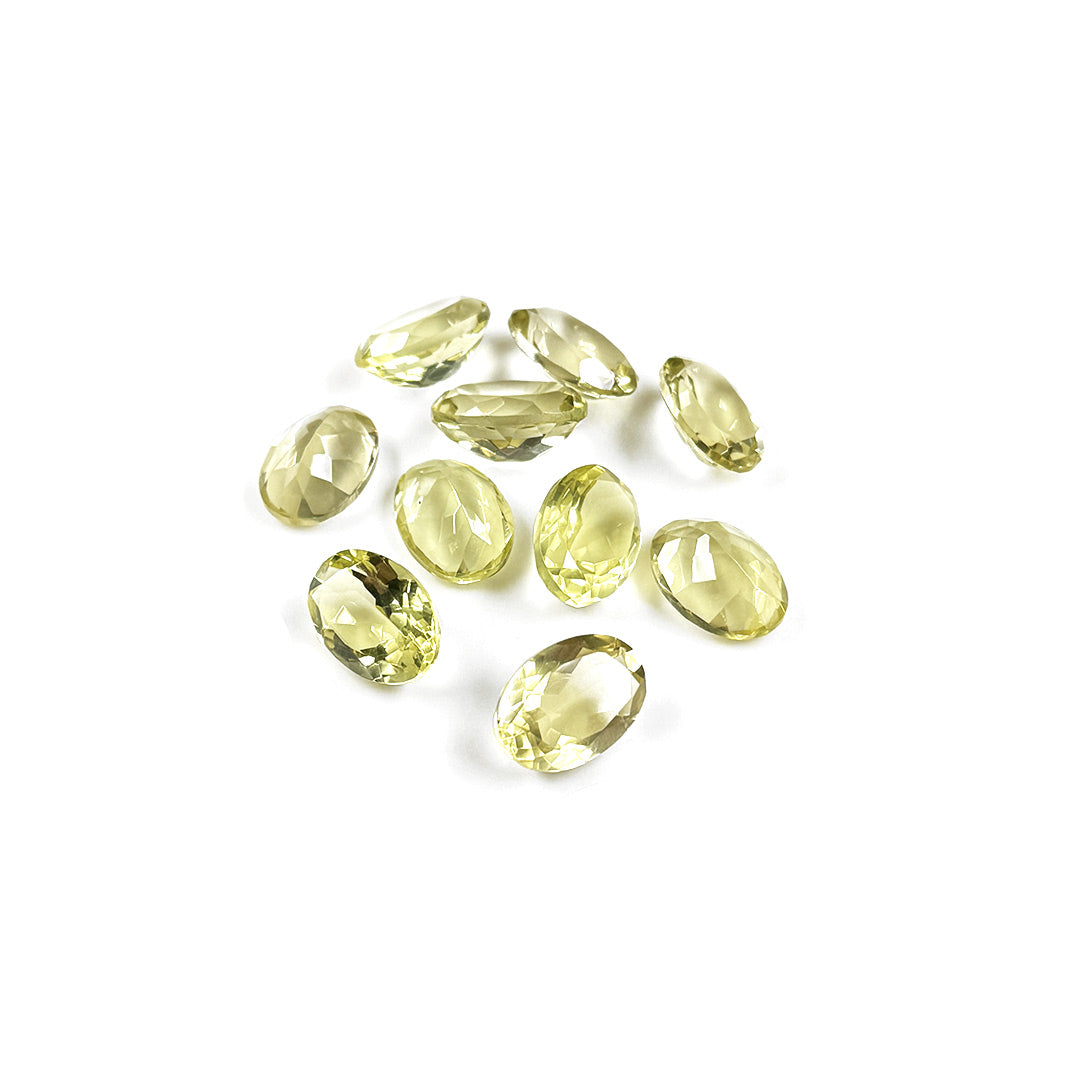 Natural Lamon Quartz Calibrated Ovals | 7x9mm & 8x10mm