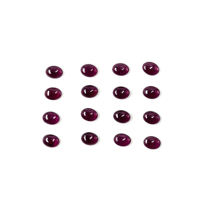 Natural African Rhodolite Calibrated Cabochon Ovals | 5x7mm & 6x8mm