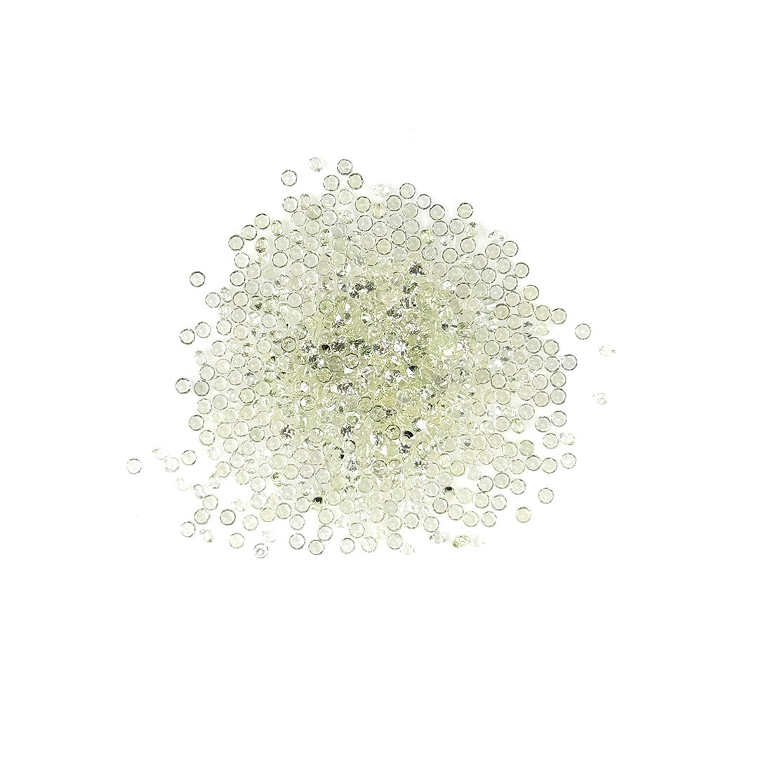 Natural Untreated Green Sapphire Calibrated Diamond Cut Rounds | 1.5mm & 1.75mm