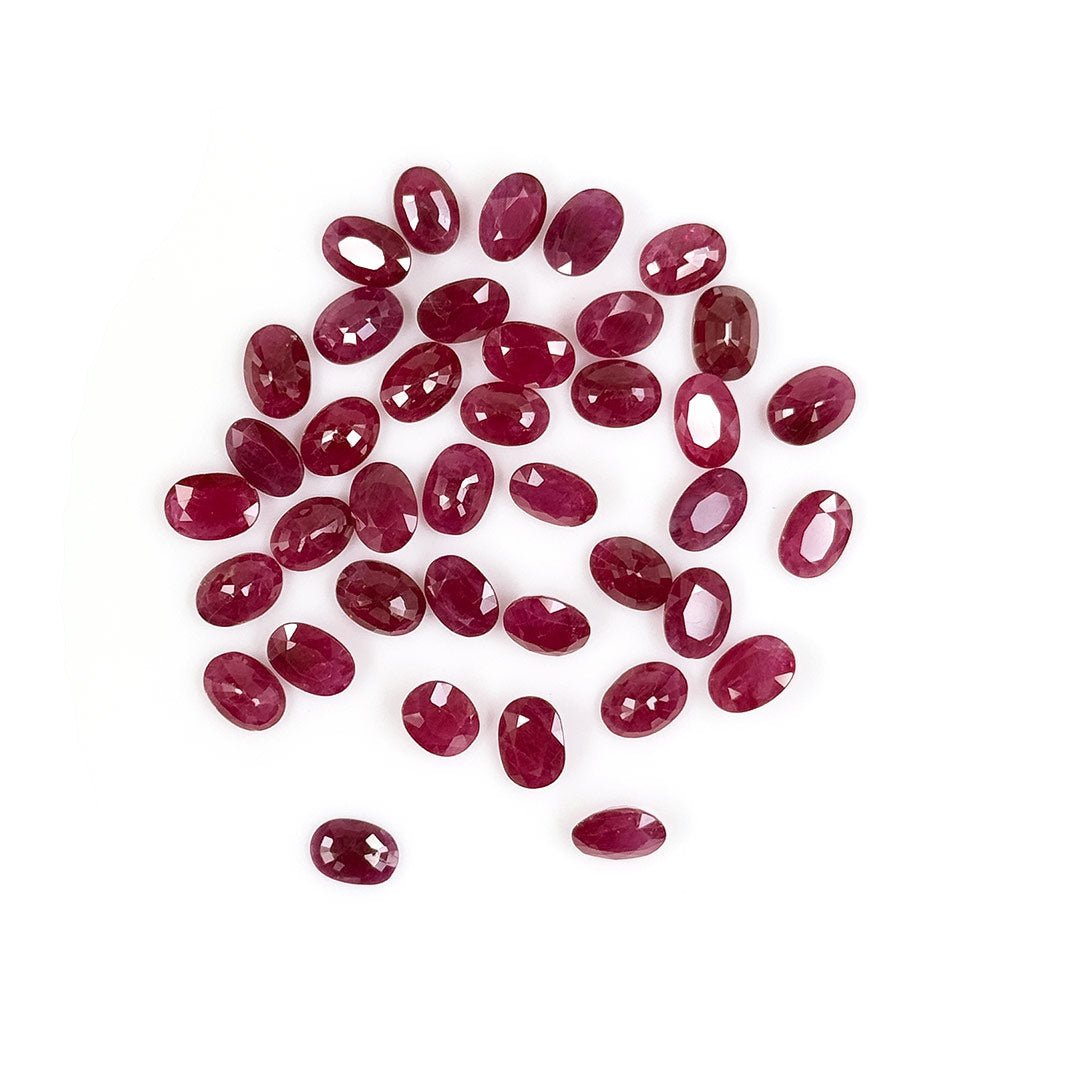 Natural Burma Untreated Ruby Calibrated Ovals | 5x7mm & 6x8mm