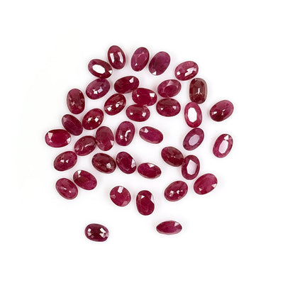 Natural Burma Untreated Ruby Calibrated Ovals | 5x7mm & 6x8mm